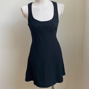 Vintage Nicole Miller 90’s Black Floral Dress